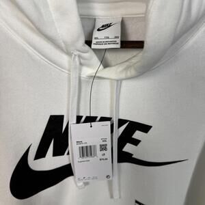 Nike Men's White Hoodie with Black Logo XXL NWT New